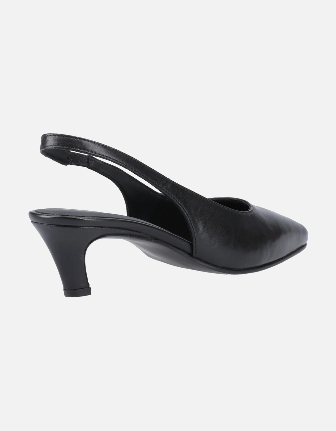 Nahla Leather Women's Black Pointy Slingback Shoes