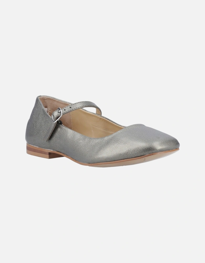 Pasha Leather Women's Pewter Shoes
