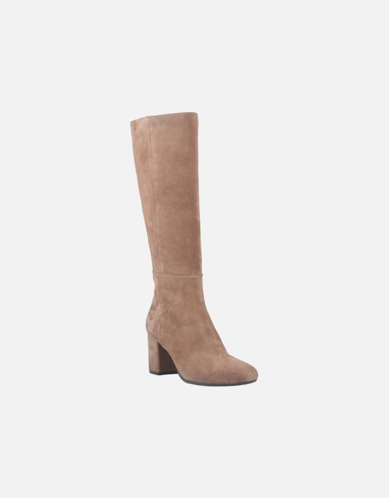 Oprah Suede Women's Mocha Heeled Knee High Boots