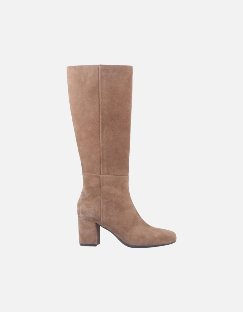 Oprah Suede Women's Mocha Heeled Knee High Boots
