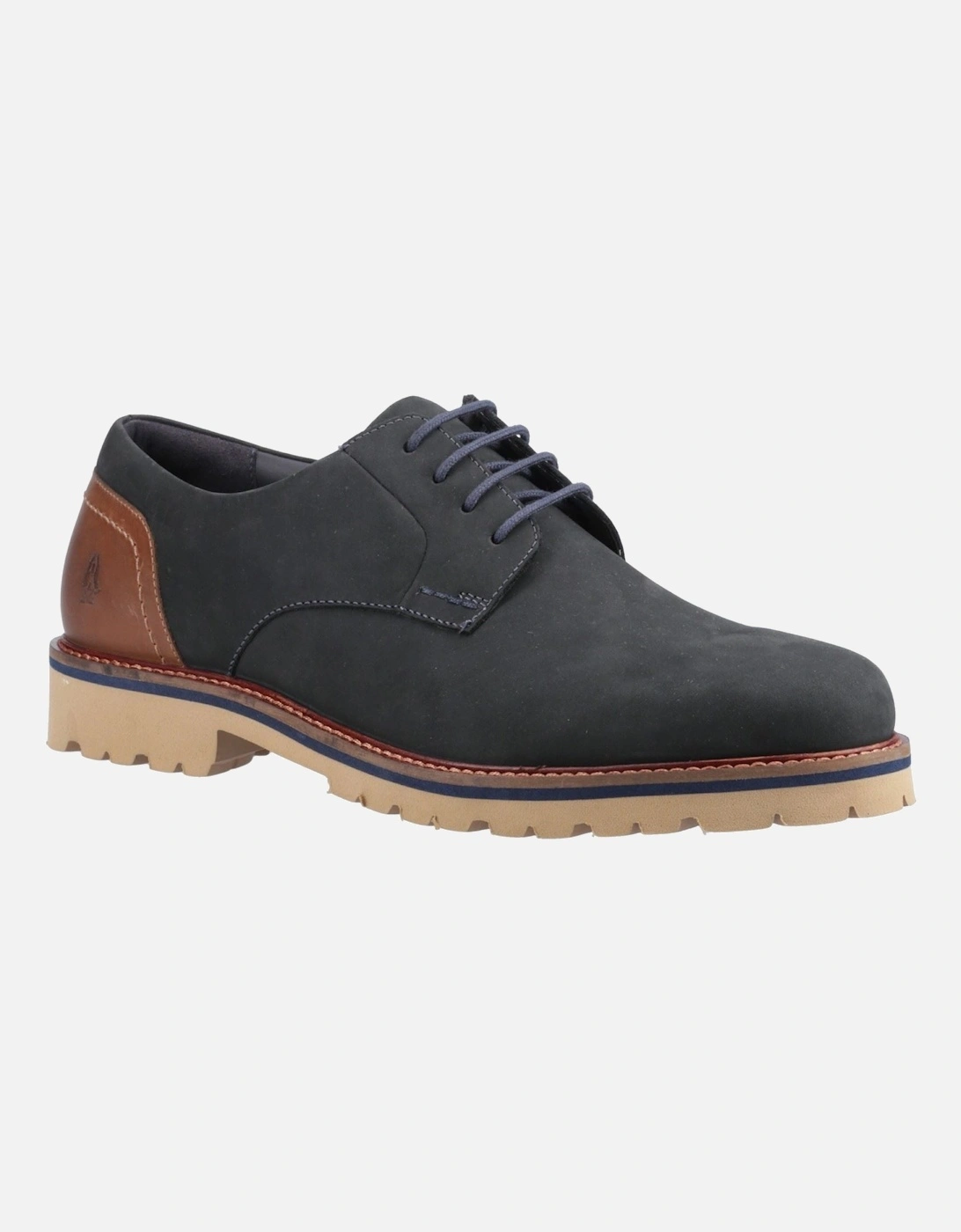 Hush Puppies Men's Black Marcus Leather Shoes Darkest Navy / Brown - Size 9 - Image 4