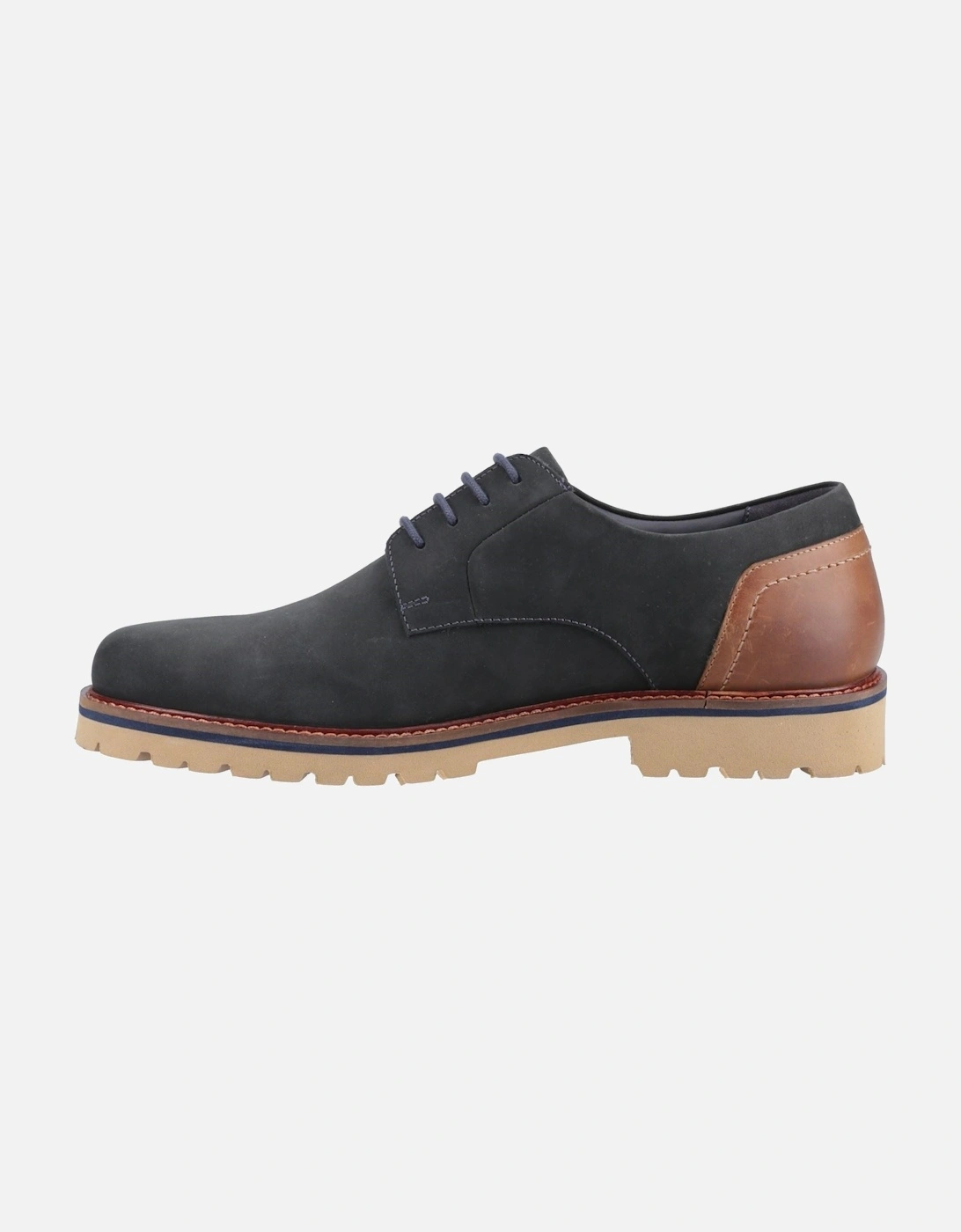 Marcus Nubuck Men's Navy Lace-Up Shoes