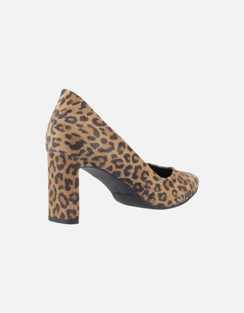 Olivia Suede Women's Leopard Round Court Shoes