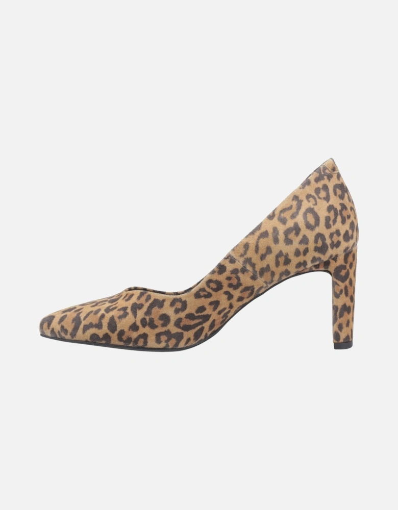 Olivia Suede Women's Leopard Round Court Shoes