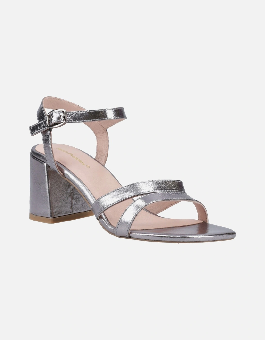 Hush Puppies Women's Hush Puppies Nalani Leather Women's Pewter Heels - Silver