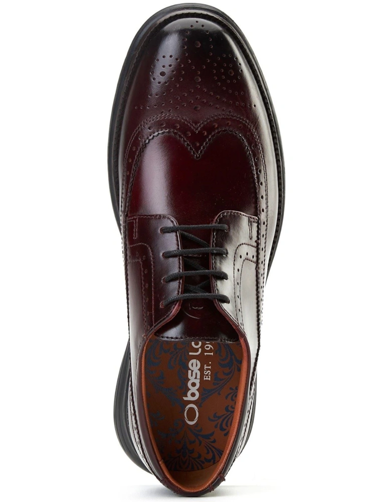 London Flight 25 Leather Men's Bordo Brogues Shoes