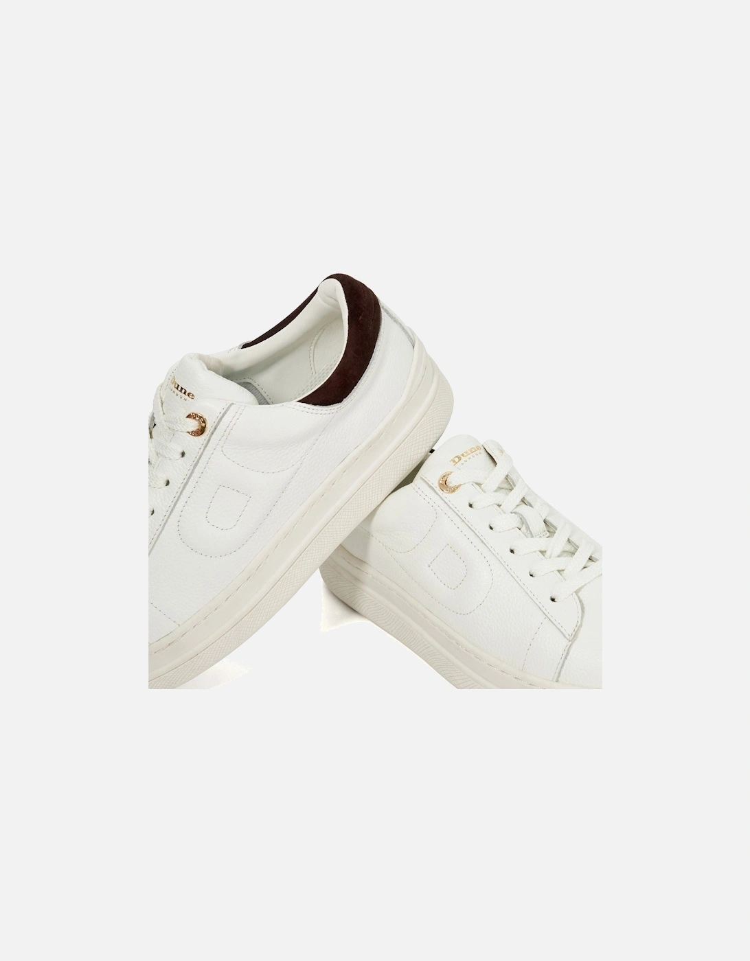Dune Eden Leather Women's White Trainers