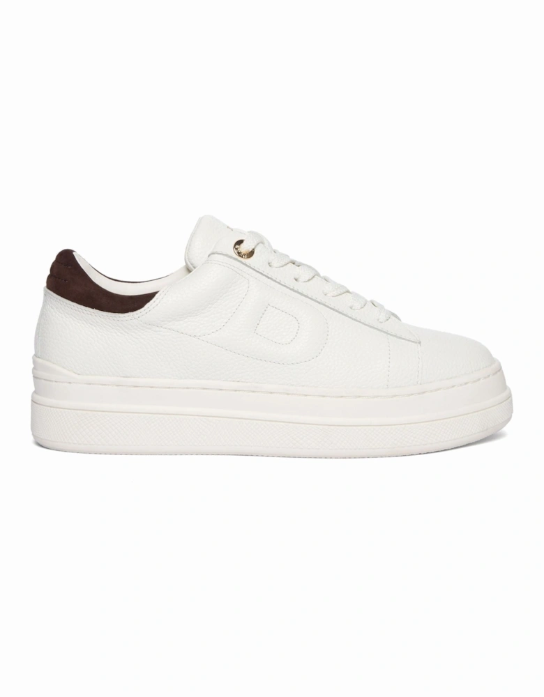 Dune Eden Leather Women's White Trainers