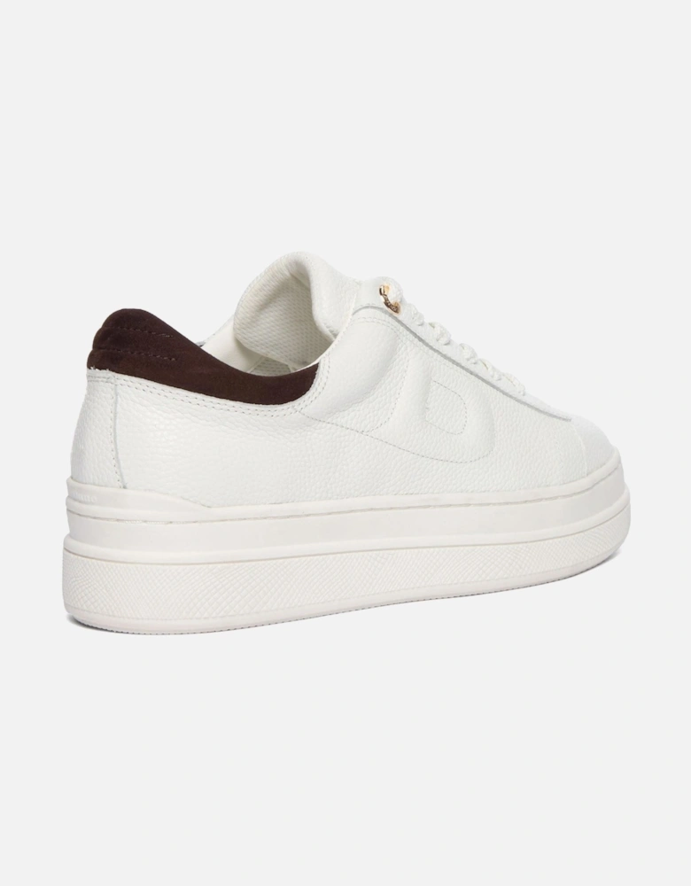 Dune Eden Leather Women's White Trainers