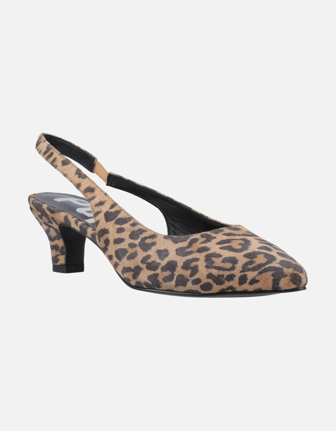 Hush Puppies Women's Brown Nahla Leather Leopard Pointy Slingback Heels - Size 6