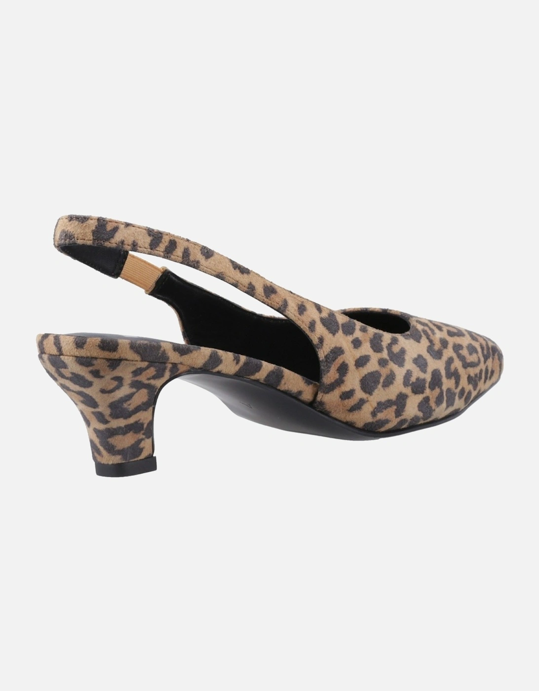 Nahla Leather Women's Leopard Pointy Slingback Shoes