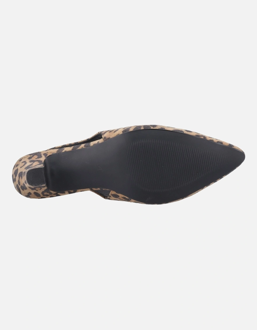 Nahla Leather Women's Leopard Pointy Slingback Shoes