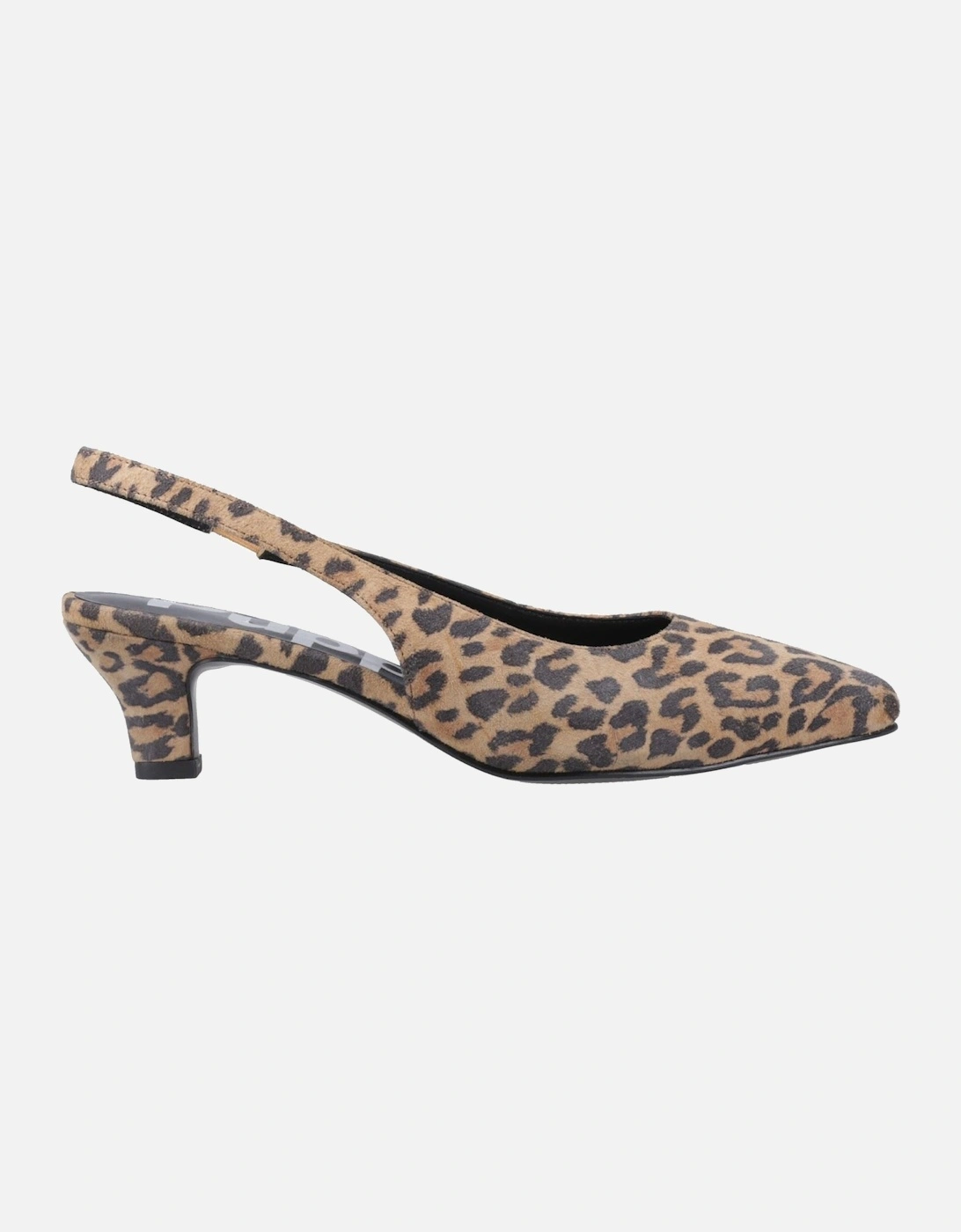 Nahla Leather Women's Leopard Pointy Slingback Shoes