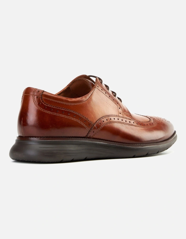 London Flight 25 Leather Men's Burnt Tan Brogues Shoes