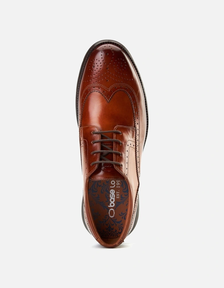 London Flight 25 Leather Men's Burnt Tan Brogues Shoes