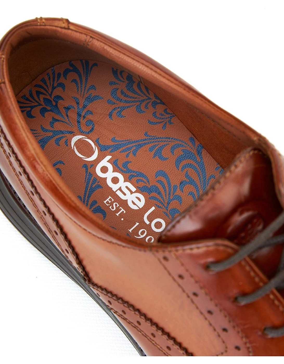 London Flight 25 Leather Men's Burnt Tan Brogues Shoes