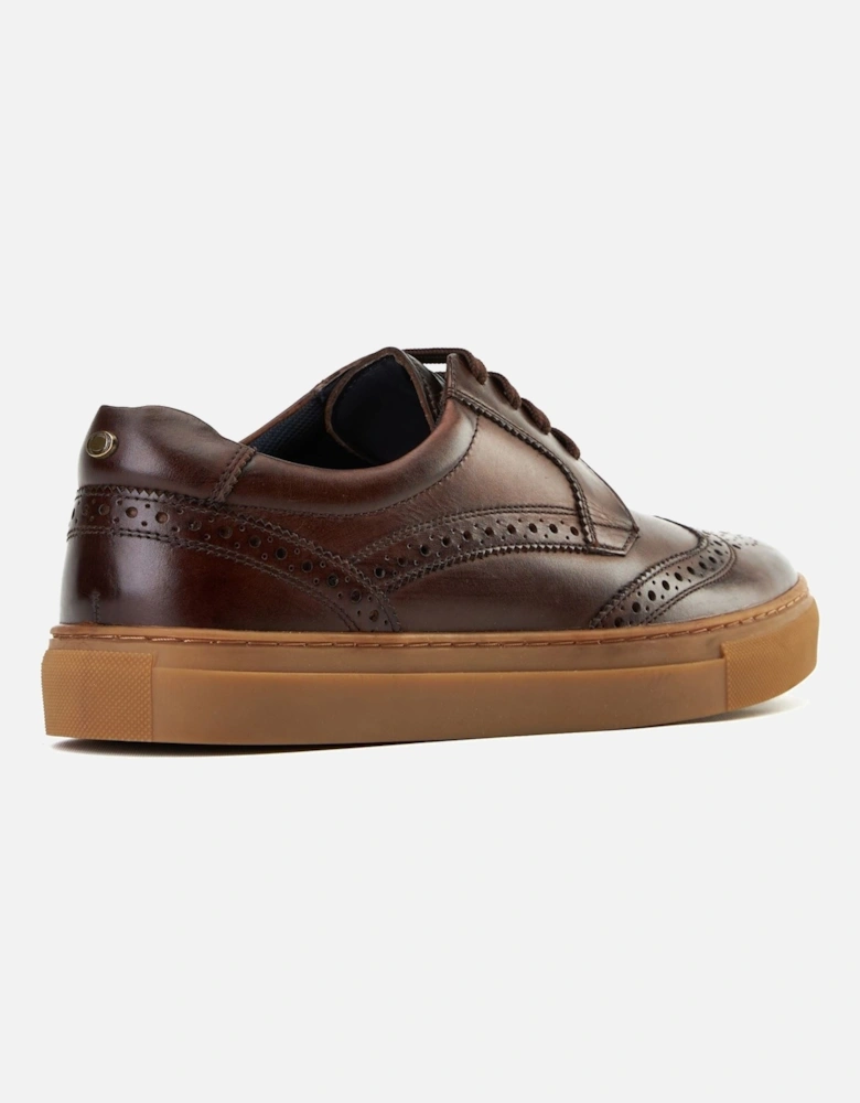 London Clapton Leather Men's Burnt Brown Brogues Shoes
