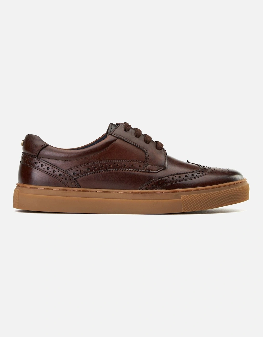 London Clapton Leather Men's Burnt Brown Brogues Shoes