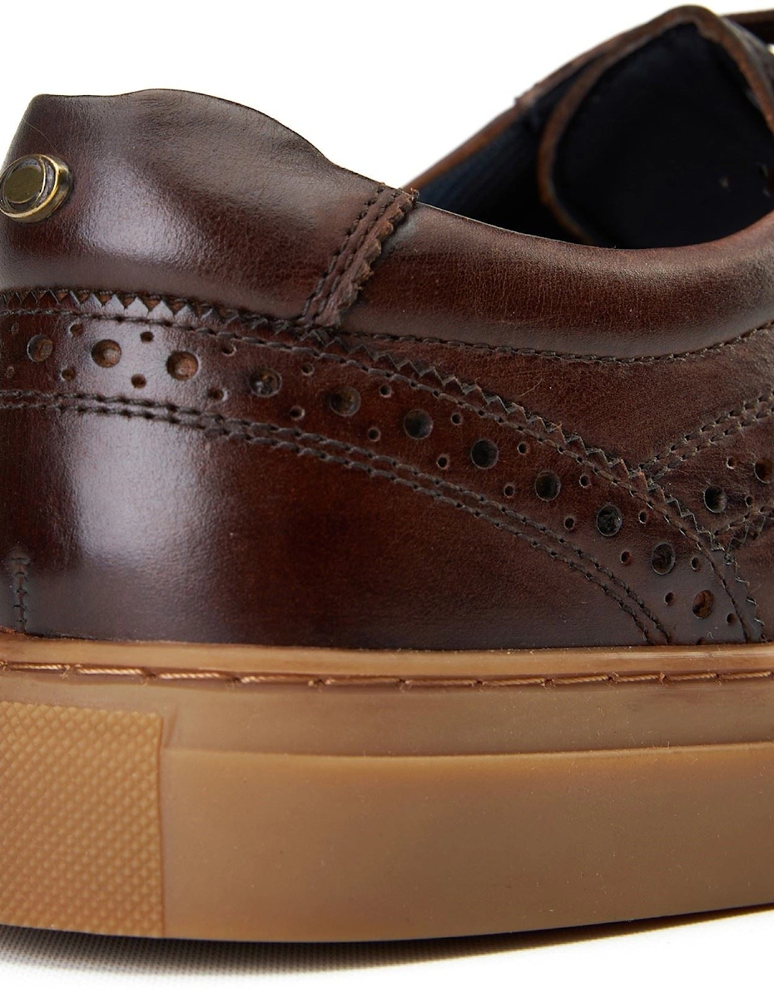 London Clapton Leather Men's Burnt Brown Brogues Shoes