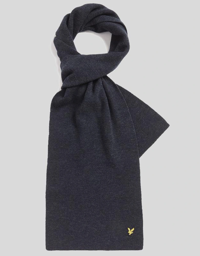 Lambswool Blend Ribbed Scarf
