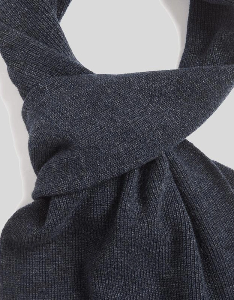 Lambswool Blend Ribbed Scarf