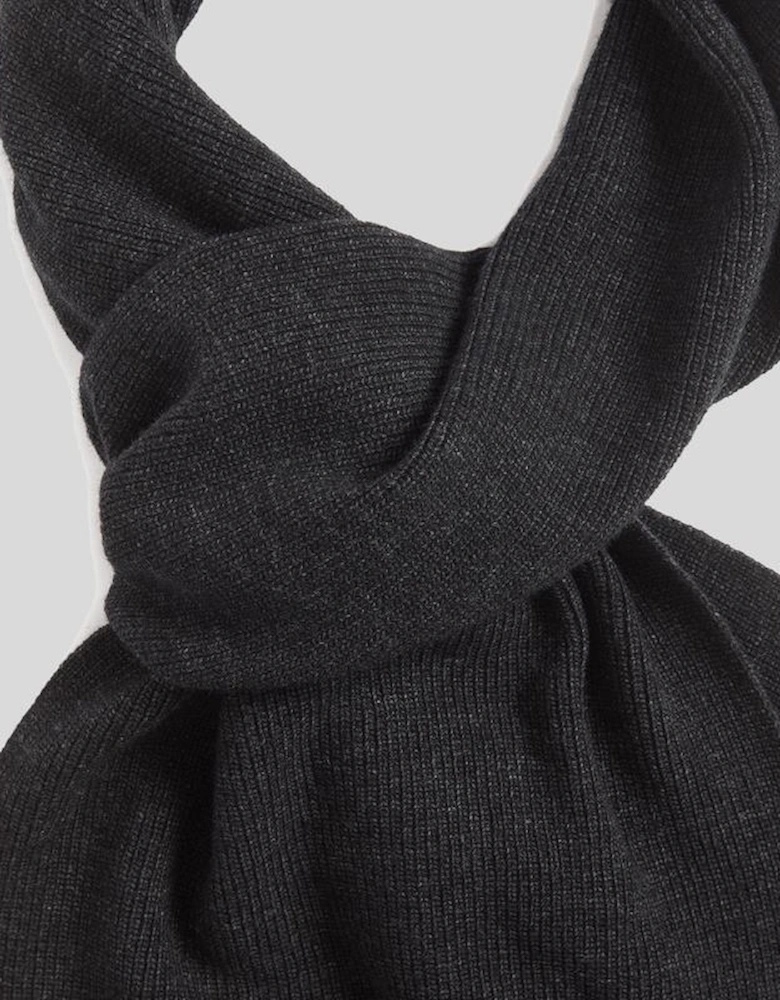 Lambswool Blend Ribbed Scarf