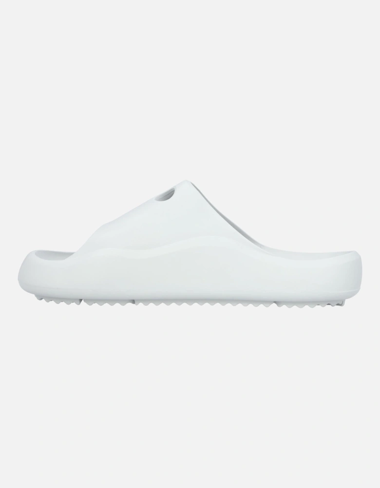 Cut-Out Light Grey Sliders with Chunky Sole