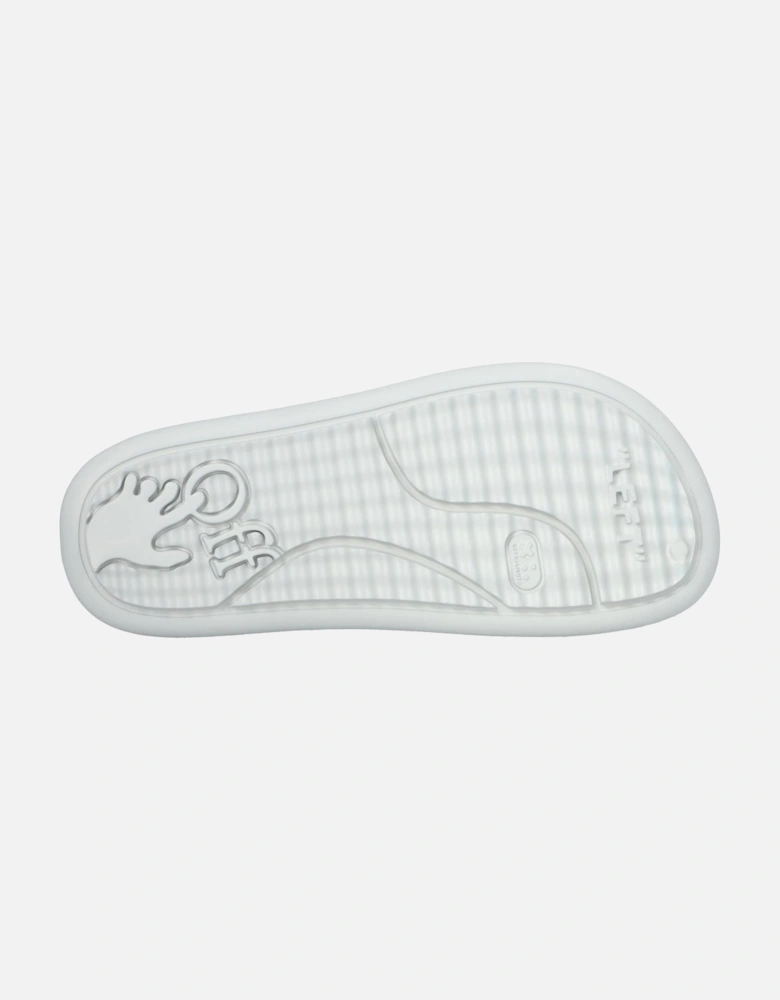 Cut-Out Light Grey Sliders with Chunky Sole