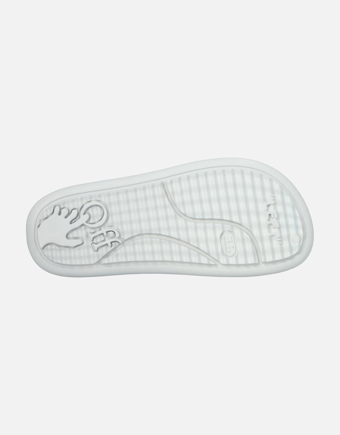 Cut-Out Light Grey Sliders with Chunky Sole