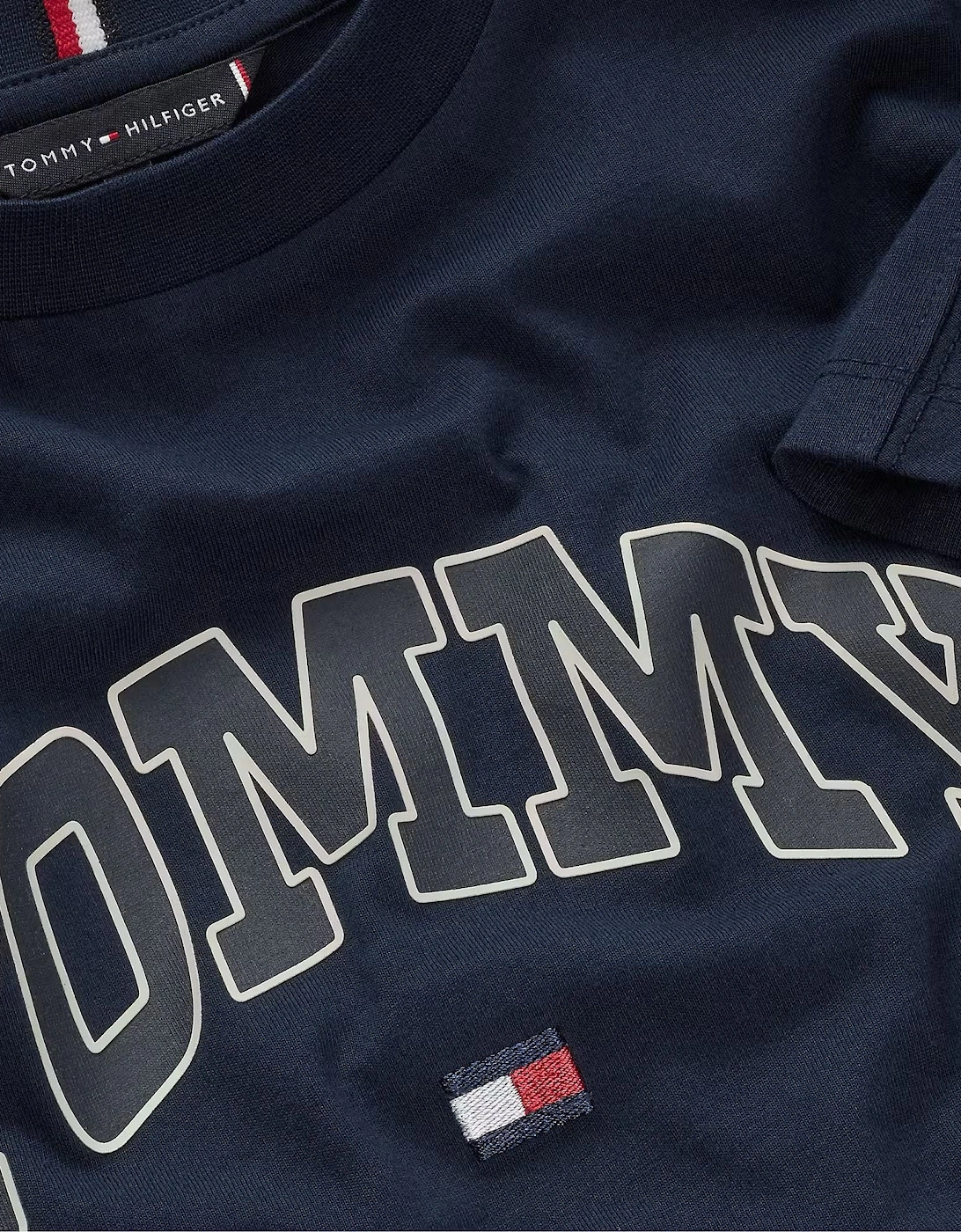 NAVY RAISED PRINT T SHIRT B09939