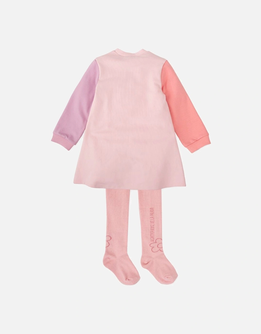 Girls Pastel Pink Dress and Tights
