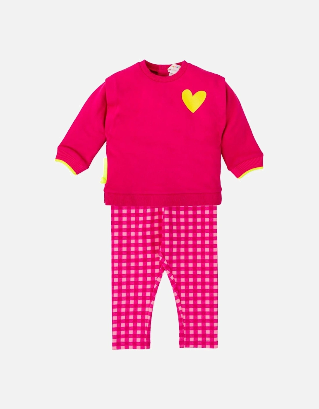 Girls Pink Gingham Jumper Legging Set, 5 of 4