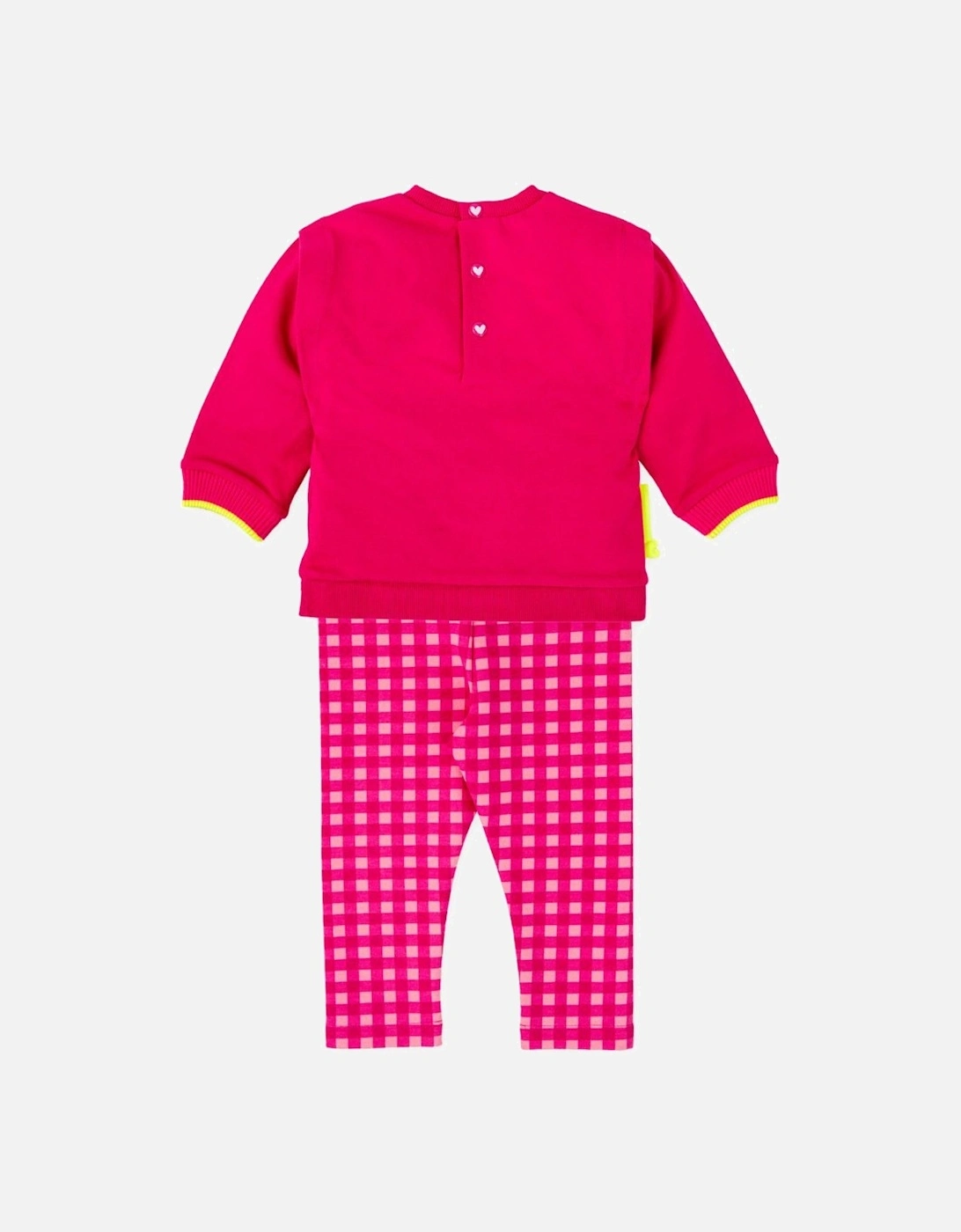 Girls Pink Gingham Jumper Legging Set