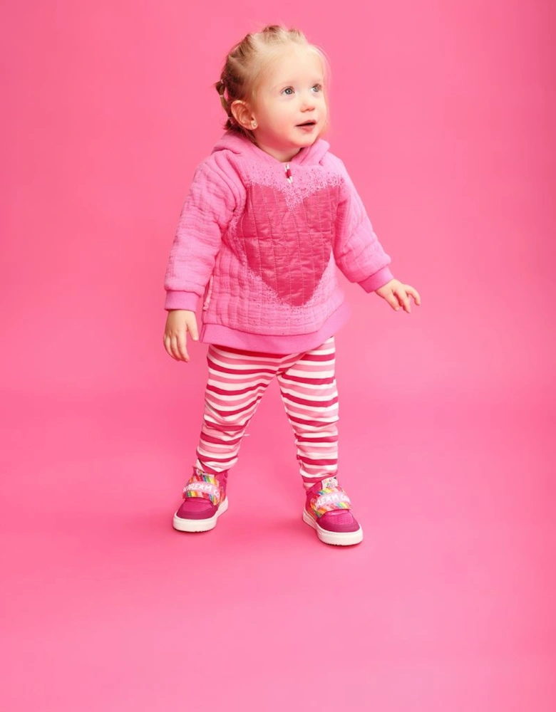Girls Pink Hooded Legging Set