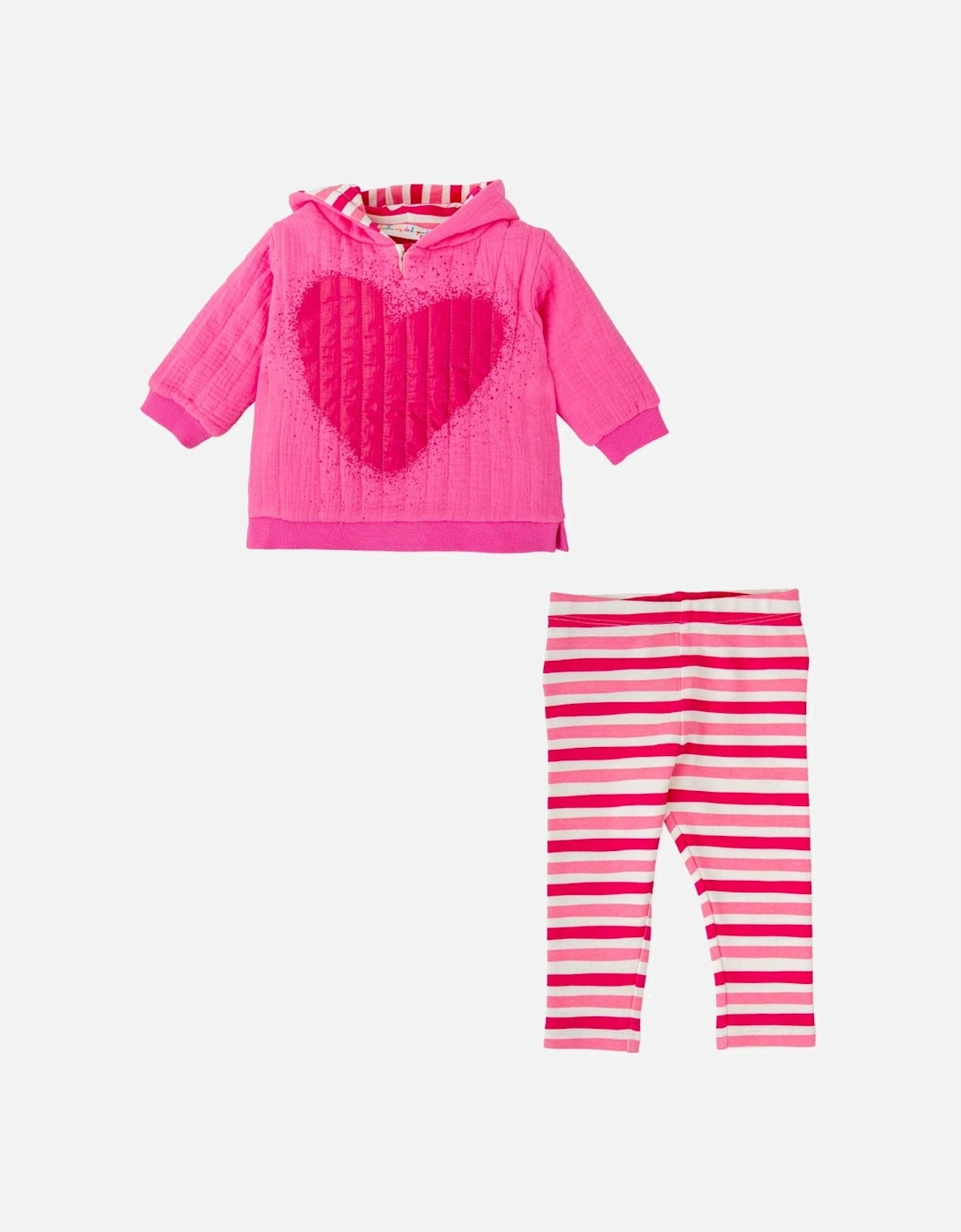 Girls Pink Hooded Legging Set