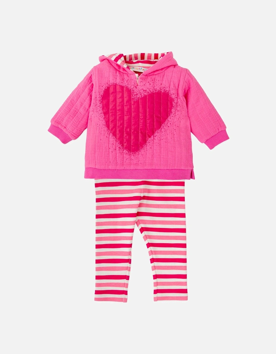 Girls Pink Hooded Legging Set, 5 of 4