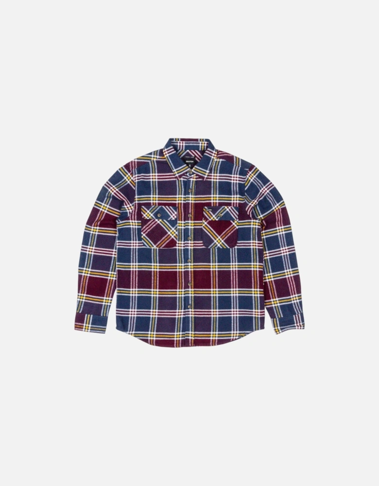 Bowery Long Sleeved Shirt - Mood Indigo/Port/Saffron