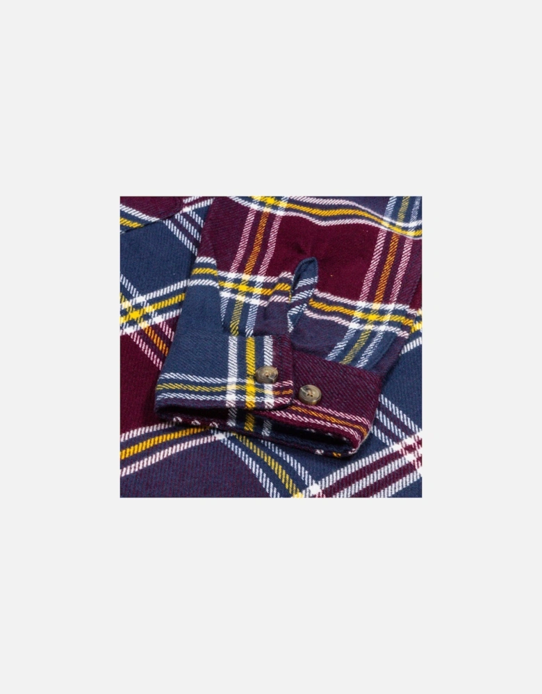 Bowery Long Sleeved Shirt - Mood Indigo/Port/Saffron