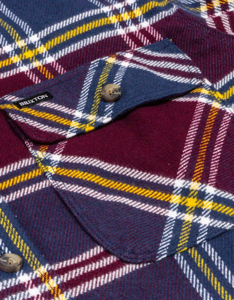 Bowery Long Sleeved Shirt - Mood Indigo/Port/Saffron
