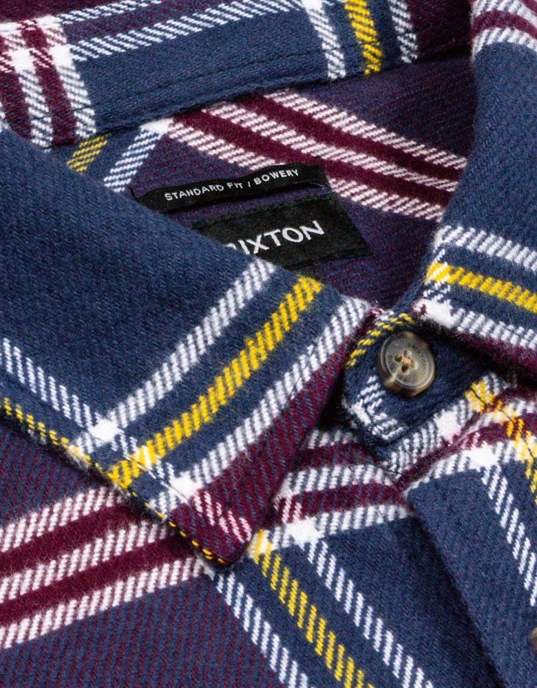 Bowery Long Sleeved Shirt - Mood Indigo/Port/Saffron