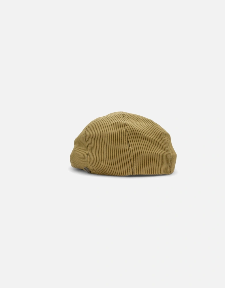 Brood Newsboy Hat - Dark Tan/Black Hickory Stripe