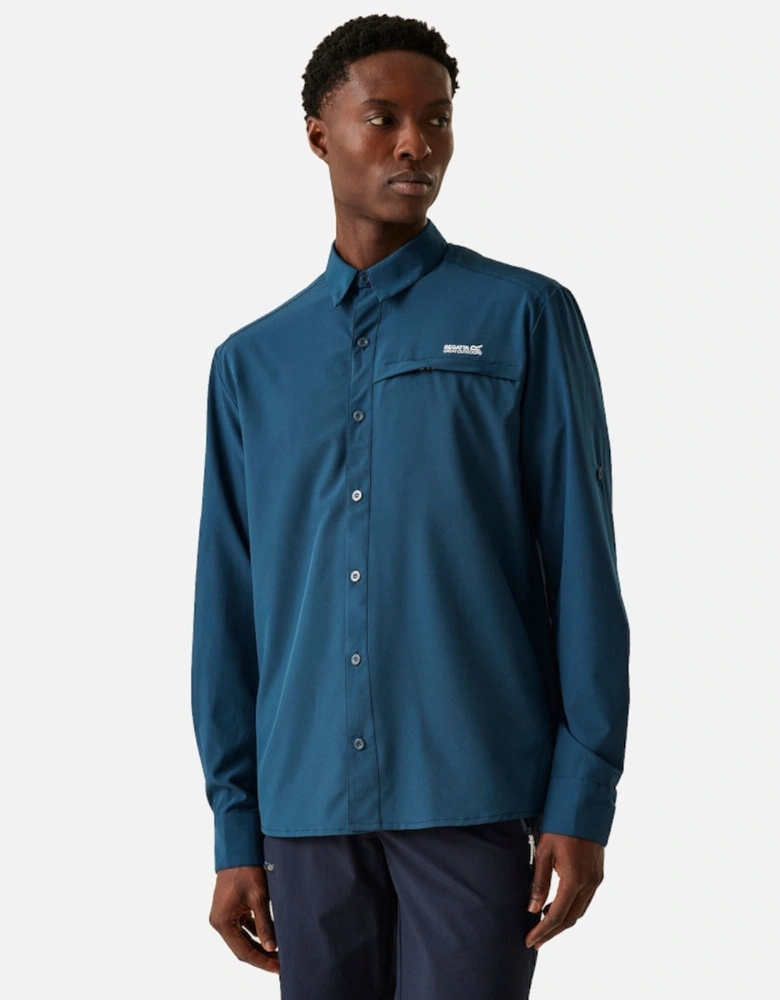 Mens Travel Packaway Long Sleeve Shirt