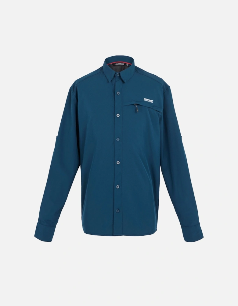 Mens Travel Packaway Long Sleeve Shirt