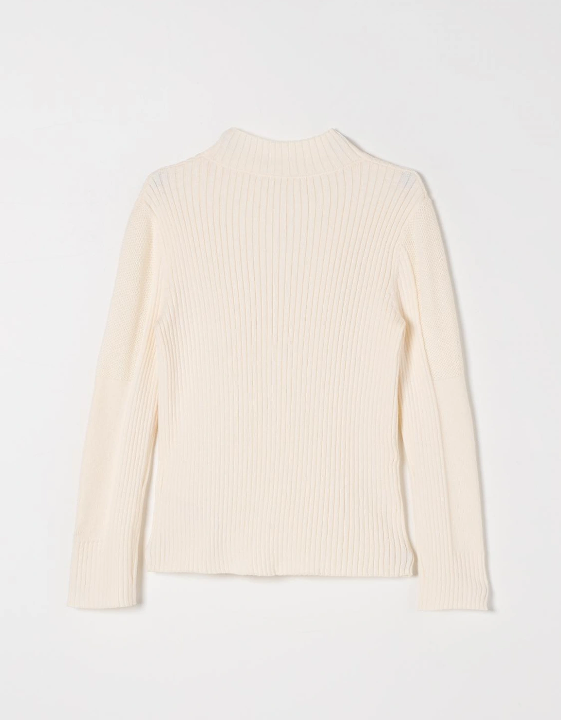 Ribbed Knit Mock Neck Sweater