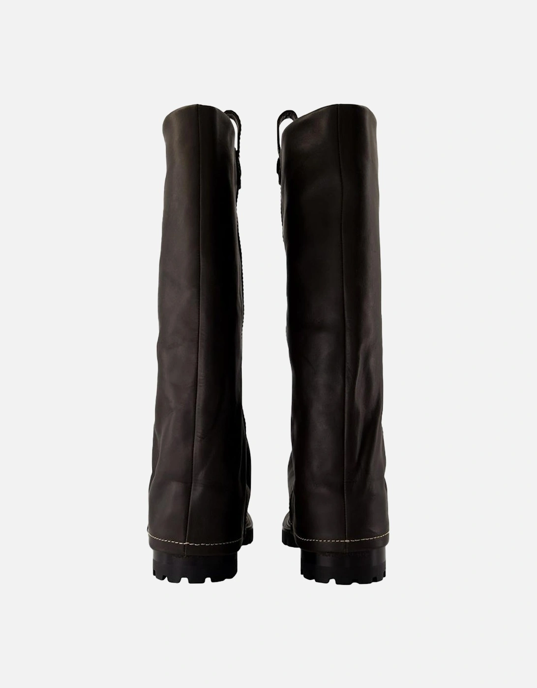 Tall Leather Slouch Boots