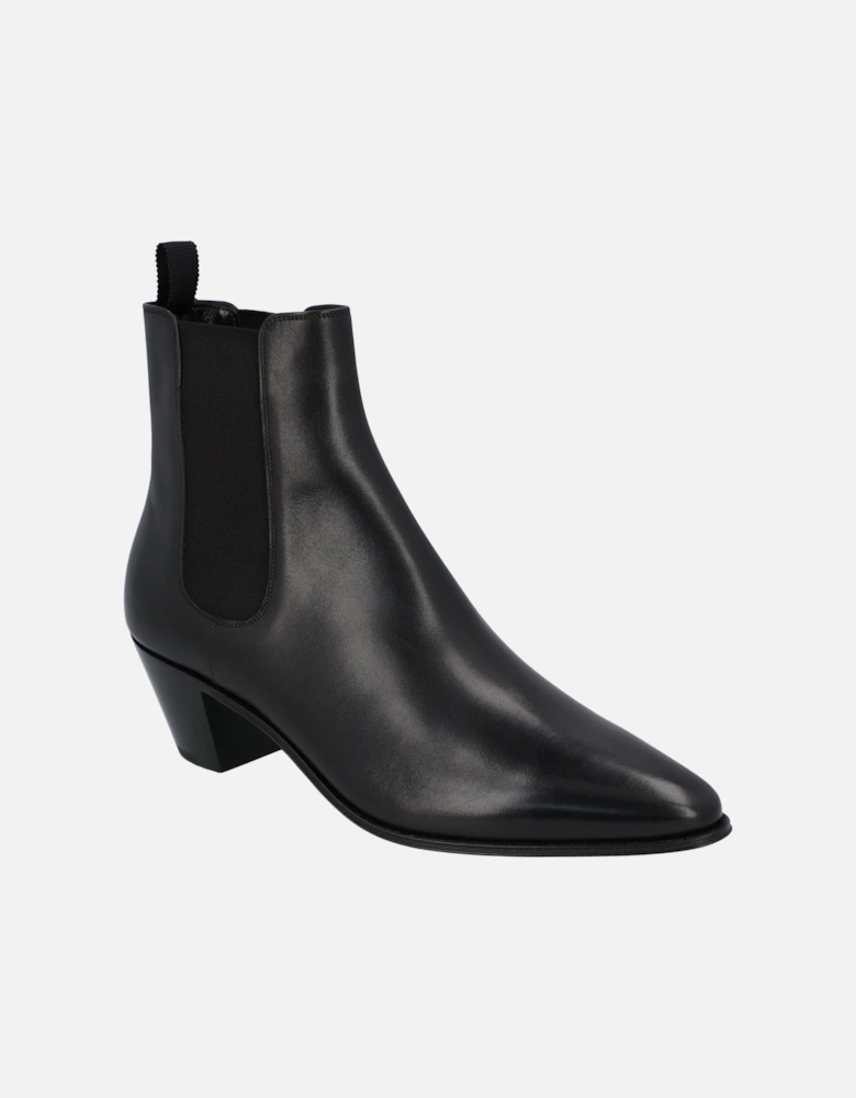 Leather Ankle Boots Pointed Toe