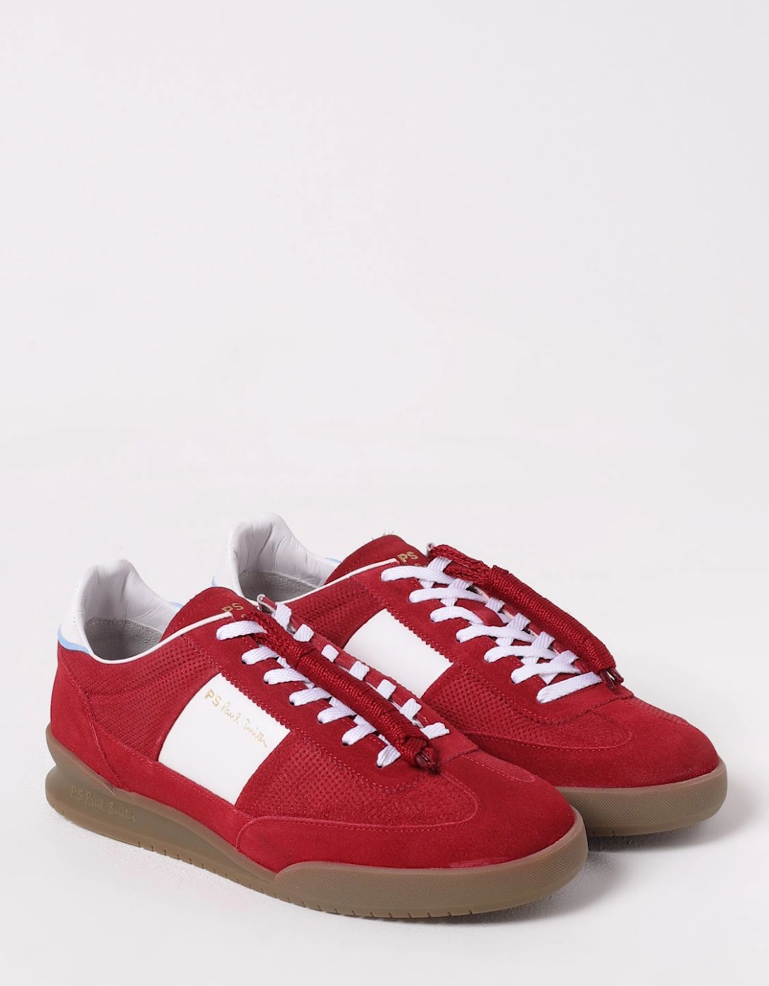 Red Leather Trainers Casual Style