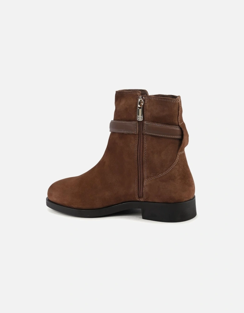 Ankle Boots Suede Leather Buckle