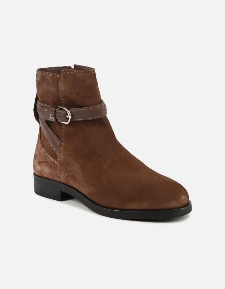 Ankle Boots Suede Leather Buckle