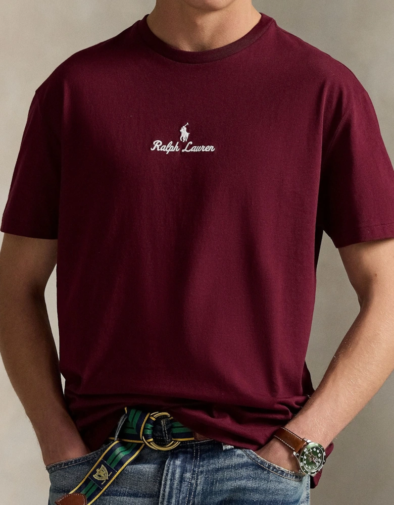 Ralph Lauren Classic Fit Logo Jersey T-Shirt -  Classic Wine